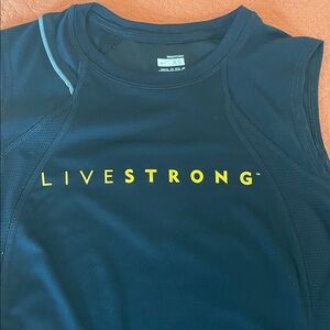 Nike Live Strong Women's Black and Yellow Muscle Tee